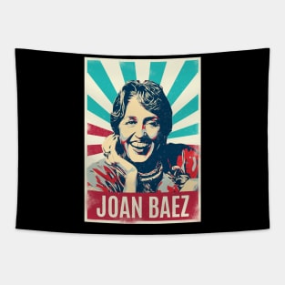 Vintage Retro Joan Baez Tapestry