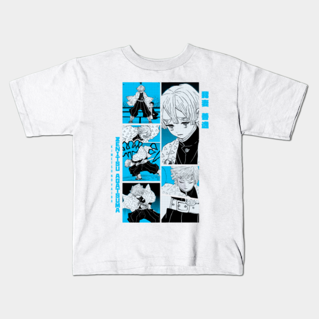 Zenitsu Demon Slayer Manga Panel Design White Version Zenitsu Demon Slayer T Shirt Bebe Teepublic Fr