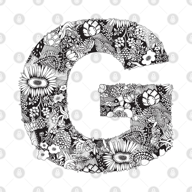 Floral Letter G by HayleyLaurenDesign