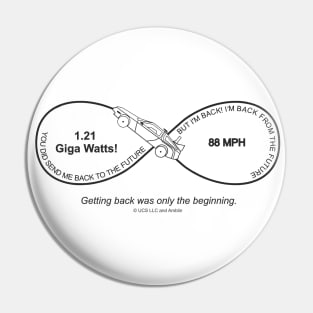 Back to the Future. Never-ending quest (black color) Pin