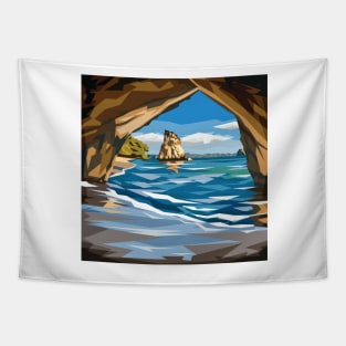 Cathedral Cove Tapestry