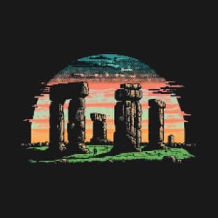 Stonehenge Pixel Art T-Shirt