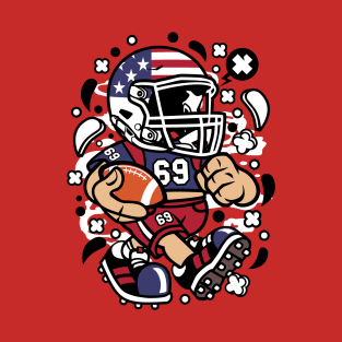 American Football Character T-Shirt