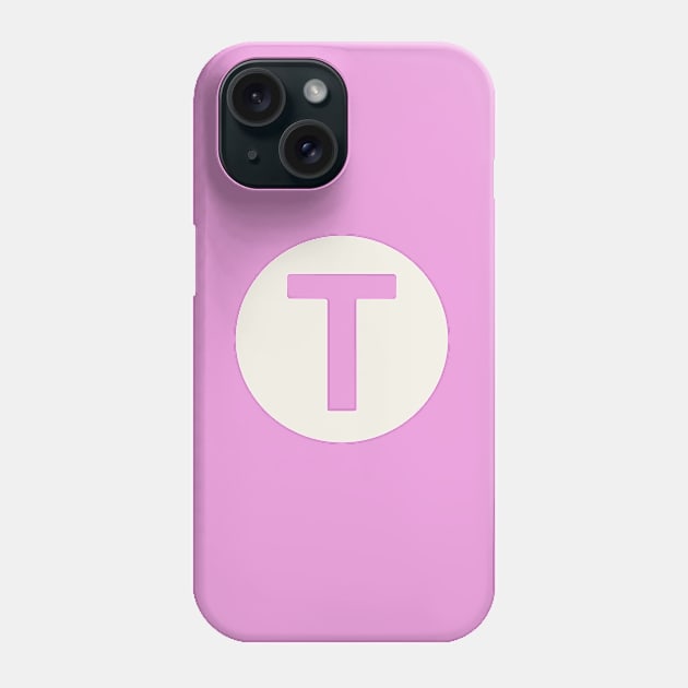 letter t pink Phone Case by persa