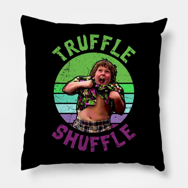 The Goonies Truffle Shuffle Pillow by scribblejuice