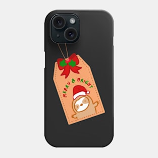 Cute Christmas Gift Tag Sloth Phone Case