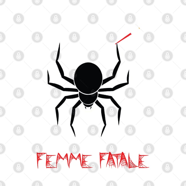 Femme fatale black widow spider by Asim138