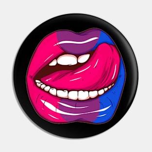 Lips Flag LGBT Pin