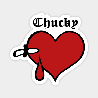 Bride of chucky tattoo heart Magnet