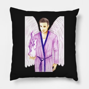 Archangel Zadkiel Keeper of the Violet Flame- Black Pillow