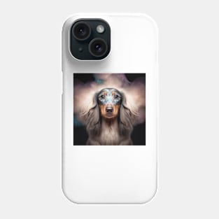 Fractal Design of A Long Haired Dachshund Phone Case