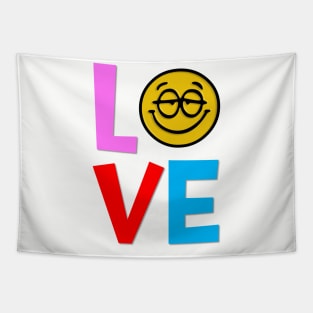 Love smiley face emoji women’s be happy style Tapestry