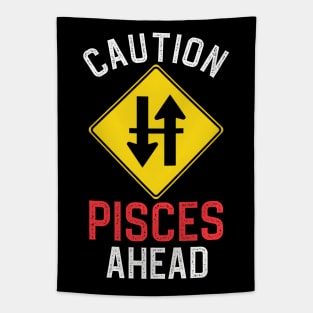 Funny Zodiac Horoscope Pisces Road Sign Traffic Signal Tapestry