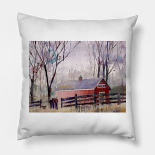 Red Barn Pillow