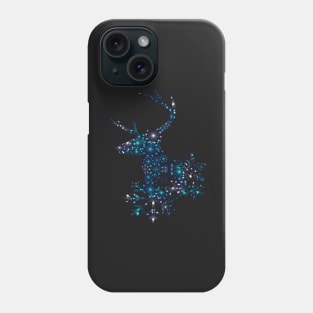 Star Pattern Christmas Deer With Snowflakes Phone Case