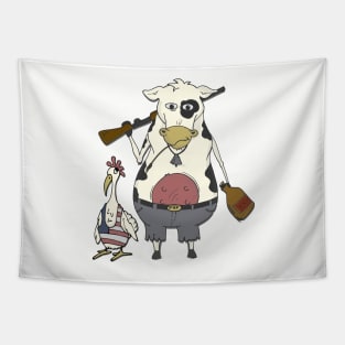 Cow and Chicken do 'merica! Tapestry