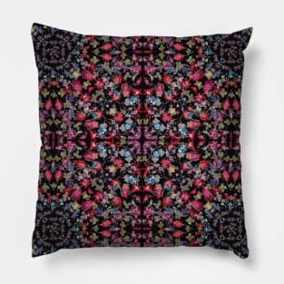 Dark Floral Mandala Pillow