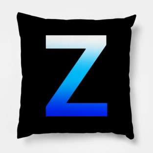 Blue Letter Z Pillow