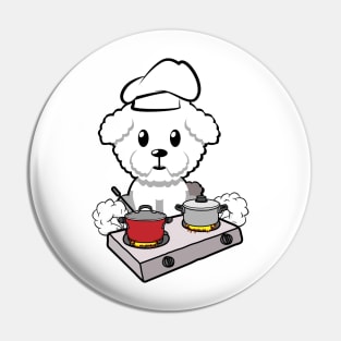 Cute furry dog is cooking Pin