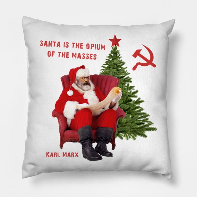 Karl Marx Santa Pillow by valentinahramov