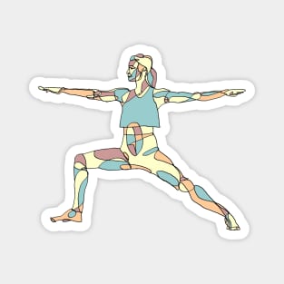 Yoga Warrior Woman Power Magnet