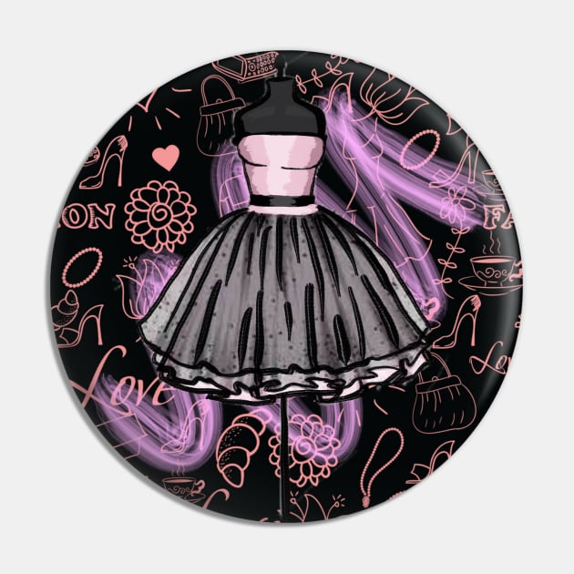 Pink Fashion armor Pin by Art by Ergate