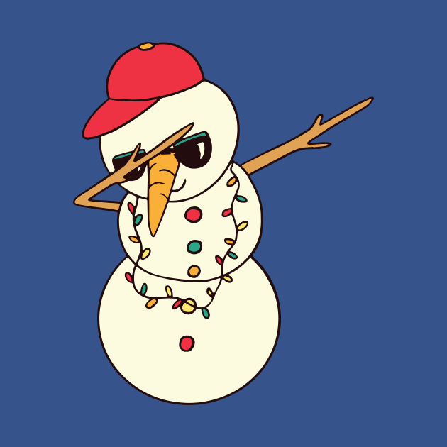 Cute Dabbing Christmas Snowman by SLAG_Creative