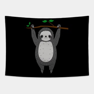 Cute Lazy Hanging Sloth Tapestry