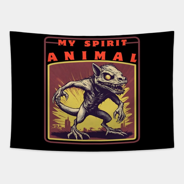 Chupacabra my spirit animal Tapestry by Ilustradamus