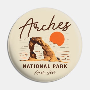 Retro Vintage Moab Utah, Arches National Park Vacation, Camping Mom, Hiking Gift, Adventure Awaits, Outdoor Lover, Desert Camping, Fathers Day Gift, Pin