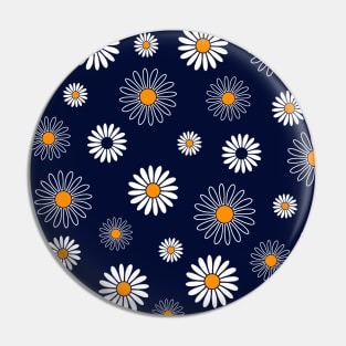 Daisy Flower Pattern Pin