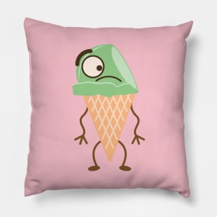 Pistachio Ice Cream Cone Pillow