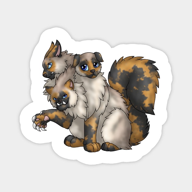 CerPURRus: Tortie Point Magnet by spyroid101