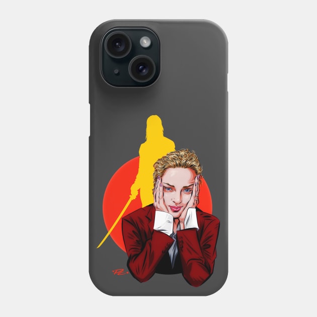 Uma Thurman - An illustration by Paul Cemmick Phone Case by PLAYDIGITAL2020