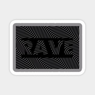 rave lines design Magnet