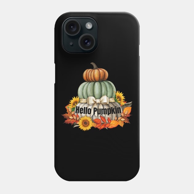 Happy Fall Hello Pumpkin Retro Fall Autumn Vibes Phone Case by BellaPixel