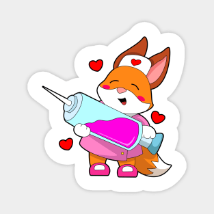 Fox as Nurse with Syringe Magnet