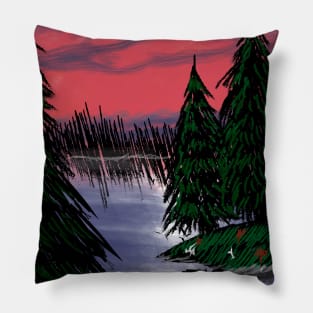 A Tribute to Bob Ross Pillow