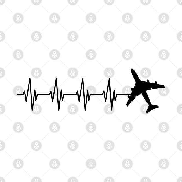 Airplane Pilot Heartbeat by KC Happy Shop