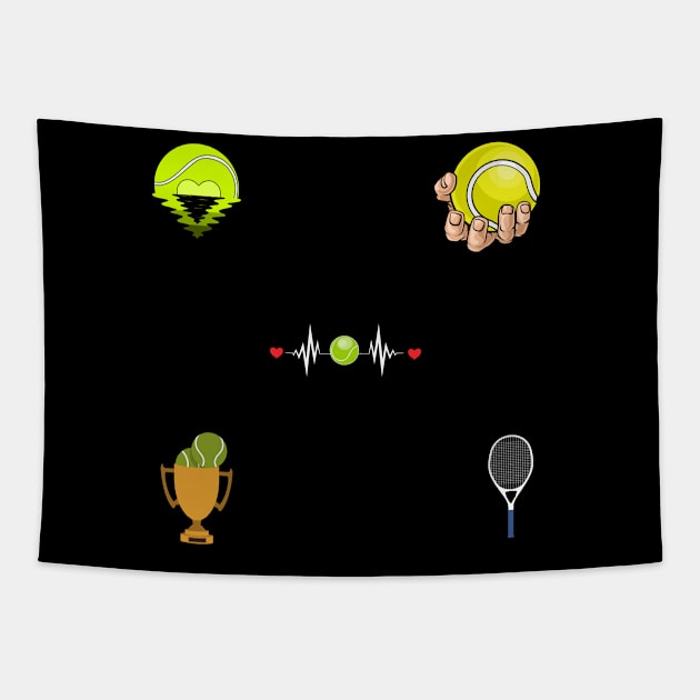 Tennis Lover Tapestry by BlackMeme94