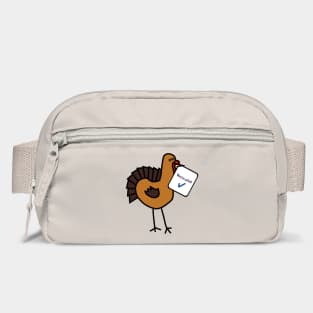 Funny Thanksgiving Turkey with Vaccinated Sign Bag