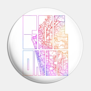 Colombo, Sri Lanka - Colorful City Map Typography - Colorful Pin