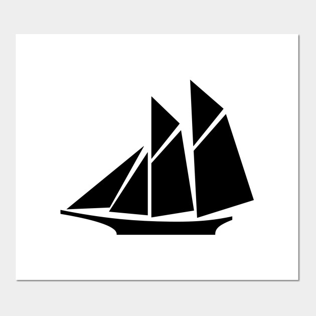 Sail Boat Silhouette Ship Poster E Stampa Artistica Teepublic It