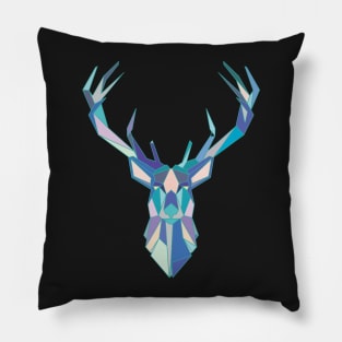 Geometric Polygonal Deer Pillow