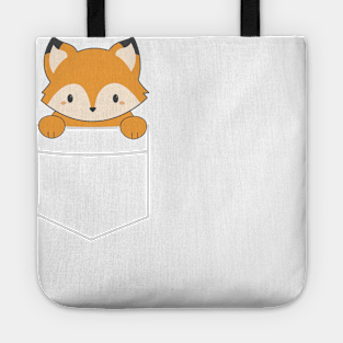 Kawaii Pocket Fox T-Shirt Tote