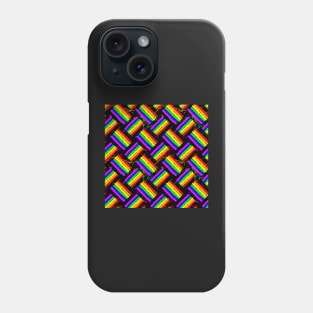 Rainbow Rought Stripes Thatched Phone Case