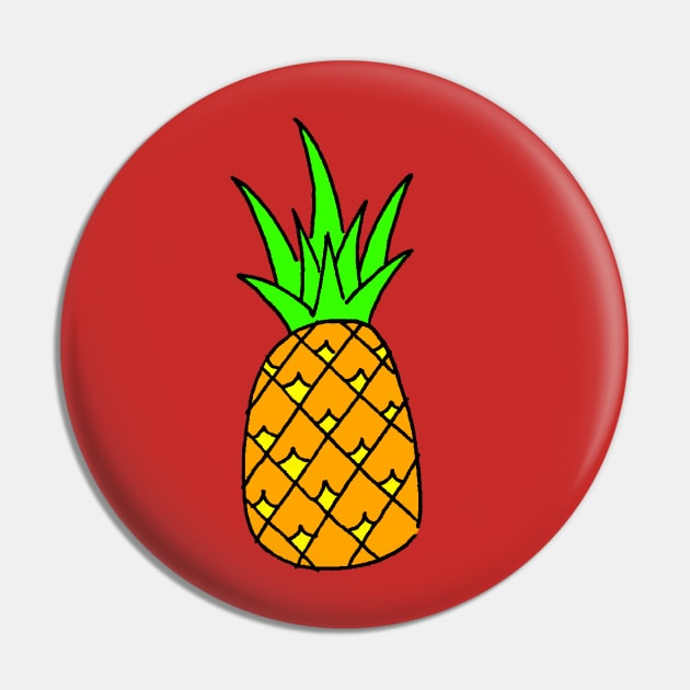 Pineapple!  cartoon tropical fruit Pin by Blaze_Belushi