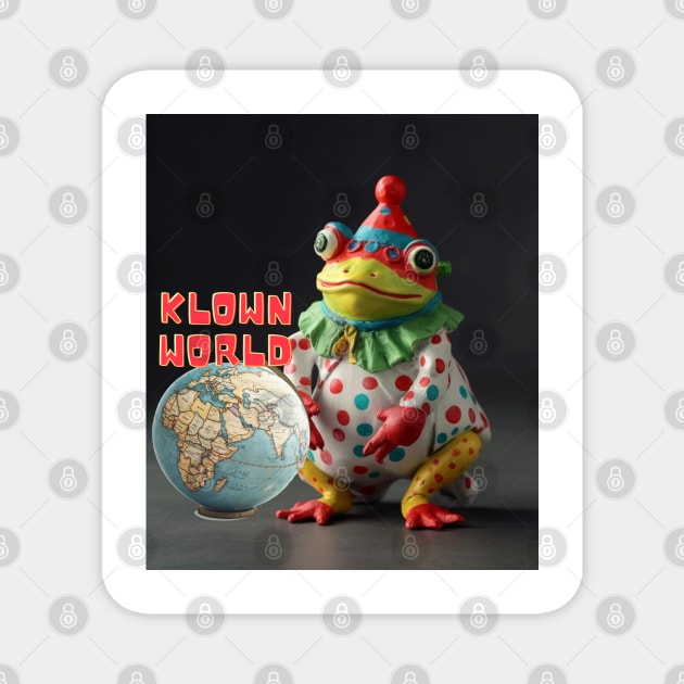 Klown World, Clown Frog, Honk Honkler Magnet by FrenArt