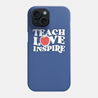 Teach Love Inspire Graphic Tee: Groovy Apple Teacher Phone Case