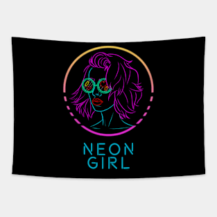 Neon Girl Tapestry